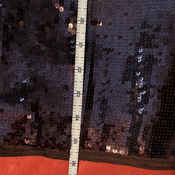 Chico's Brown Sequin Blazer Size 1 - Picture 6 of 7